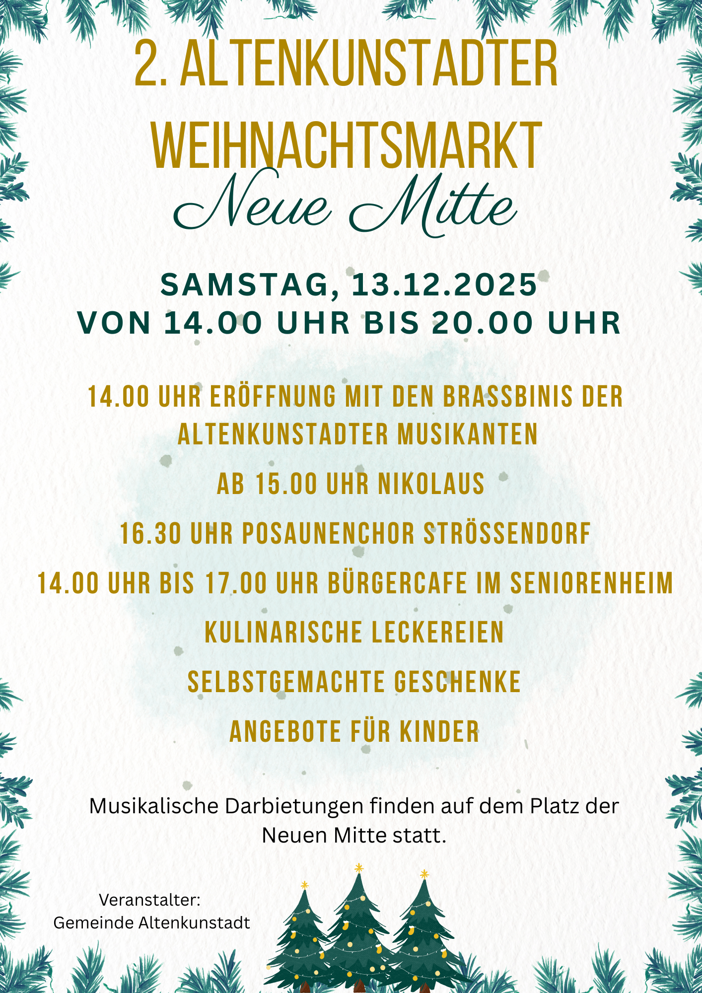 Plakat Weihnachtsmarkt